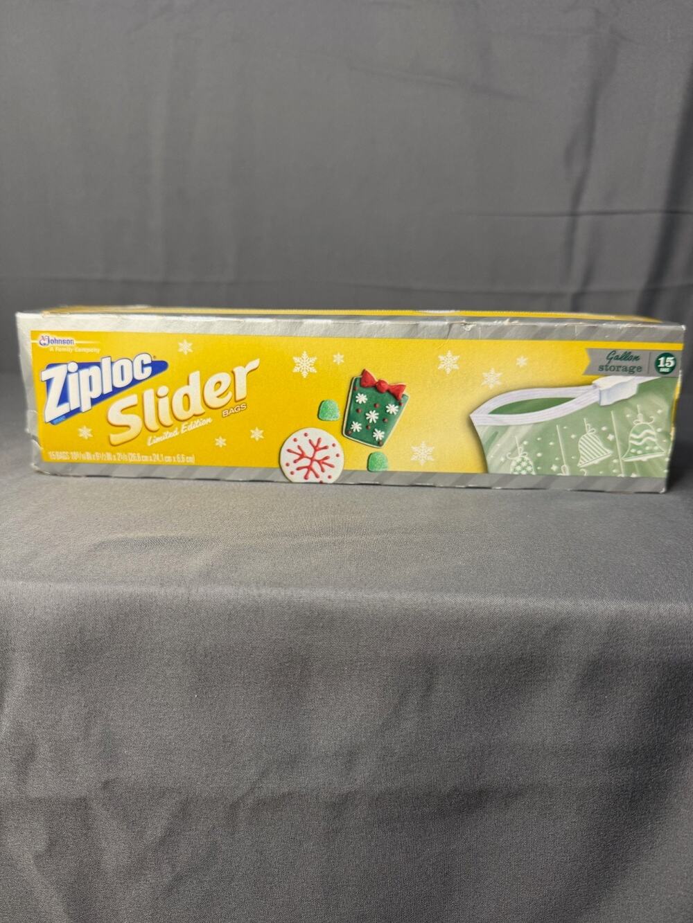 Ziploc Holiday Storage Gallon Slider Bags 15 Ct Easy-Close Sealed Discontinued